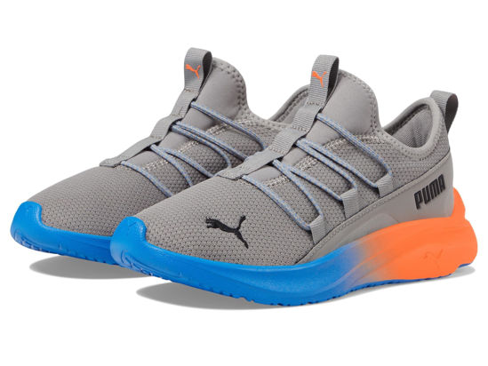 Picture of PUMA One4All Sneaker, Stormy Slate-Cool Cobalt-Ultra Orange, 2.5 US Unisex Little Kid - Size: 2.5 Little Kid