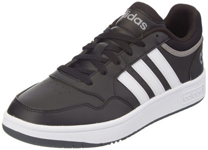 Picture of adidas Hoops 3.0 Low Classic Shoes, Women's Sneakers, Core Black Ftwr White Grey Six, 6.5 US - Size: 5.5