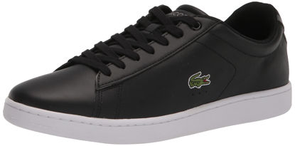 Picture of Lacoste mens Carnaby Sneaker, Black Leather/White, 11.5 US - Size: 11.5