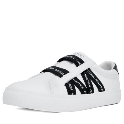 Picture of Nautica Women Slip-On Fashion Sneaker Casual Shoes -Halime-White Black Size-7 - Size: 7