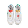 Picture of Nike Blazer Low '77 Jumbo Women's Shoes (White/Malachite-University Blue/Crimson, US Footwear Size System, Adult, Women, Numeric, Medium, 7) - Size: 7