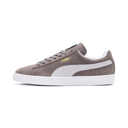 Picture of PUMA Mens Heritage Suede Trainers Grey 4 - Size: 5 Big Kid