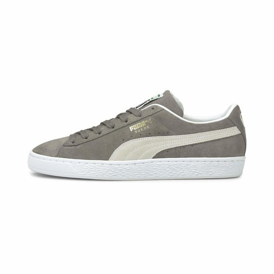 Picture of Puma Suede Classic + Shoes - Steeple Grey/ White - Size: 4 Big Kid