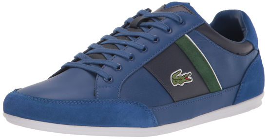 Picture of Lacoste mens Chaymon Sneaker, Blk/Wht Leather, 8 US - Size: 6.5