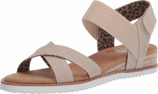 Picture of Skechers womens Desert Kiss - Secret Picnic Flat Sandal, Natural, 9 US - Size: 9