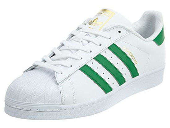 Picture of adidas Originals Mens Superstar Foundation Trainers - Wht/Grn-9 - Size: 9