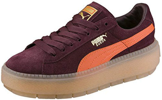 Picture of PUMA - Womens Platformtraceblock Shoes, Size: 6.5 B(M) US, Color: Winetasting/Flame - Size: 6.5