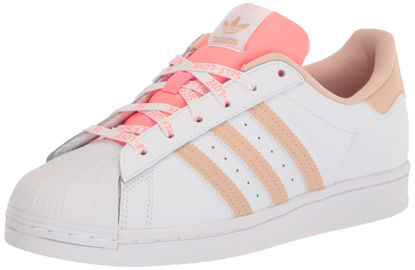 Picture of adidas Women's Superstar Sneaker, White/Halo Blush/Acid Red, 6.5 - Size: 6.5