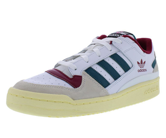 Picture of adidas Forum Low CL Mens Shoes Size 12, Color: Cloud White/Legacy Teal/Legacy Burgundy - Size: 12