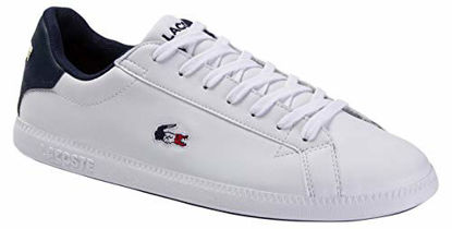 Picture of Lacoste Men's Graduate Sneaker, White/Navy/Red, 9.5 Medium US - Size: 9.5