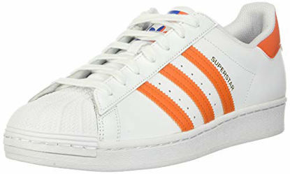 Picture of adidas Originals Men's Superstar Sneaker, White/Blue/Gold Metallic, 6 - Size: 6