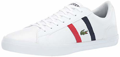 Picture of Lacoste Men's Lerond Sneaker White/red/Navy 9.5 Medium US - Size: 9.5 M US