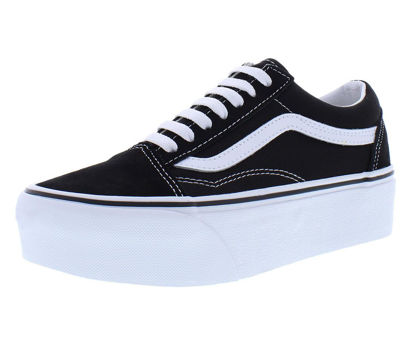 Picture of Vans Old Skool Stackform Suede/Canvas Black/True White Men's 4, Women's 5.5 Medium - Size: 5.5 Women/4 Men