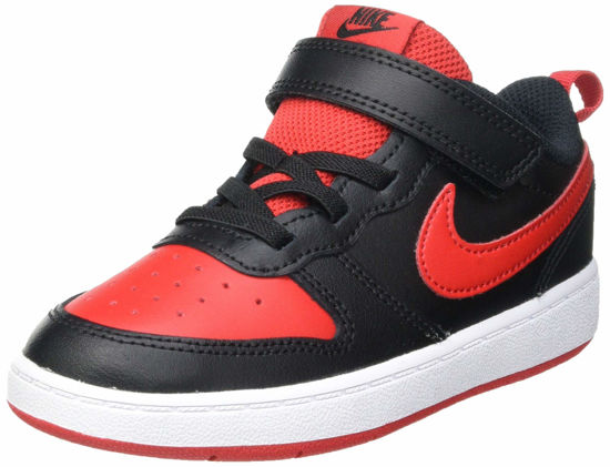 Picture of Nike Court Borough Low 2 (Little Kid) Black/University Red/White - Size: 1 Little Kid