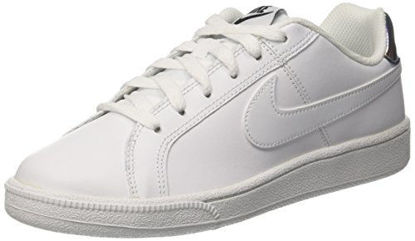 Picture of Nike Womens Court Royale Trainers 749867 Sneakers Shoes (UK 4 US 6.5 EU 37.5, White Metallic Silver 109) - Size: 6.5