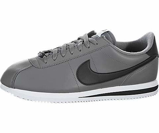 Picture of Nike Cortez Basic Leather Mens Fashion-Sneakers 819719-004_12 - Gunsmoke/Black-White - Size: 12