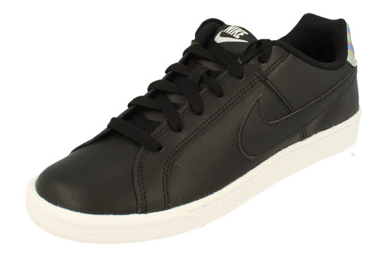 Picture of Nike Womens Court Royale Trainers 749867 Sneakers Shoes (UK 4 US 6.5 EU 37.5, Black Metallic Silver 003) - Size: 6.5