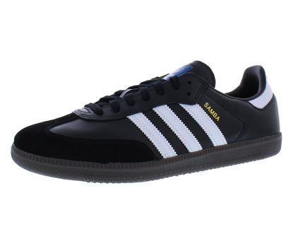 Picture of adidas Samba ADV Shoes, Core Black/Cloud White/Gold Metallic, 10 (M) - Size: 10