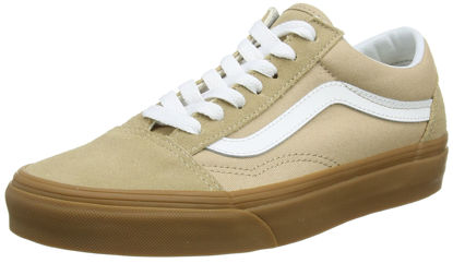 Picture of Vans Unisex Adults' Old Skool Trainers, Beige (Sesame/Gum Qa2), 9.5 UK 44 EU - Size: us:5.5