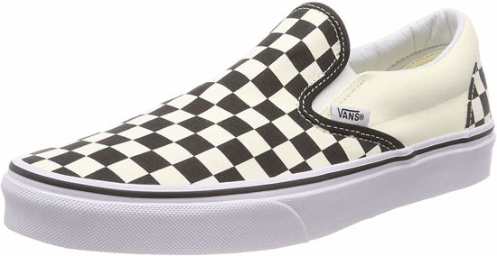 Picture of Vans, Classic Slip-On Sneakers - Checkerboard Black/White, 12 Men's, US (D) - Size: 13.5 Women/12 Men