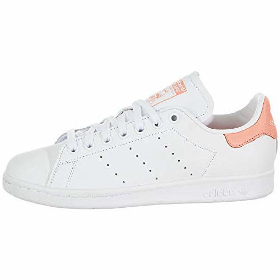 Picture of adidas Originals Women's Stan Smith Sneaker, White/White/Chalk Coral, 5.5 - Size: 5.5