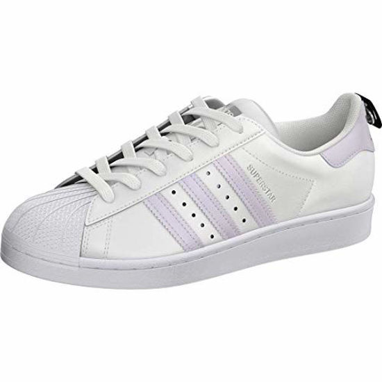 Picture of adidas Originals womens Superstar Sneaker, White/Purple Tint/Silver Metallic, 10.5 US - Size: 10.5