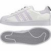 Picture of adidas Originals womens Superstar Sneaker, White/Purple Tint/Silver Metallic, 10.5 US - Size: 10.5