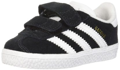 Picture of adidas Originals Unisex-Baby Gazelle Running Shoe, Black/White/White, 6Toddler - Size: 6 Toddler