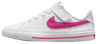 Picture of Nike Court Legacy Little Kids' Shoes (DA5381-124, White/Laser Fuchsia) Size 1 - Size: 1 Little Kid