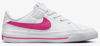 Picture of Nike Court Legacy Little Kids' Shoes (DA5381-124, White/Laser Fuchsia) Size 1 - Size: 1 Little Kid