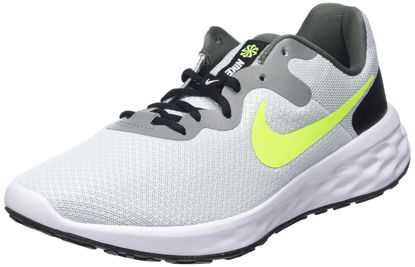 Picture of Nike Men's Running. Sneaker, Pure Platinum Volt White Black, 12 - Size: 12