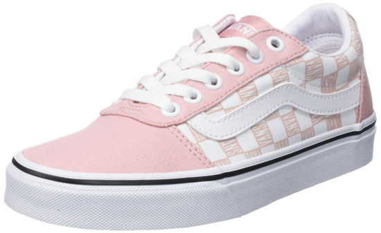 Picture of Vans Women's Sneaker, Logo Check Pink White, 7 - Size: 7