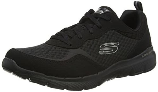 Picture of Skechers Women's Flex Appeal 3.0-GO Forward Sneaker, Black/White, 8 W US - Size: 8 Wide