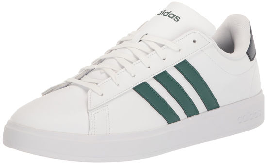 Picture of adidas Men's Grand Court 2.0 Sneaker, White/Collegiate Green/Shadow Navy, 10 - Size: 10