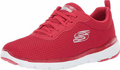 Picture of Skechers - Womens Flex Appeal 3.0 - First Insight Shoes, Size: 8.5 W US, Color: Red - Size: 8.5 Wide