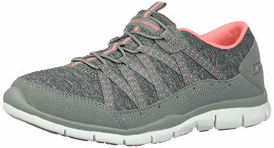 Picture of Skechers Women's Fashion Sneaker, Grey/Coral 10 M US - Size: 10