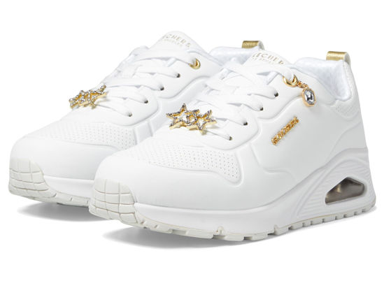 Picture of Skechers Girls UNO GEN1 Sneaker, White/Gold, 1.5 Little Kid - Size: 1.5 Little Kid