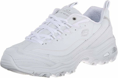 Picture of Skechers womens D'lites Fresh Start Wide Fashion Sneaker, White, 7.5 Wide US - Size: 7.5 Wide