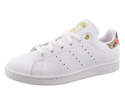 Picture of adidas Originals Women's Stan Smith Sneaker, White/Scarlett/Gold Metallic, 9 - Size: 9