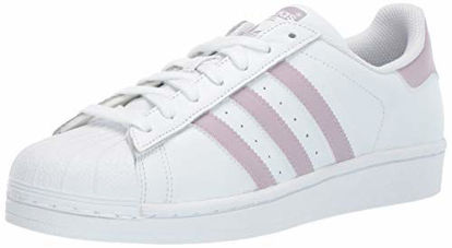 Picture of adidas Originals womens Superstar Sneaker, White/Soft Vision/Core Black, 10 US - Size: 10