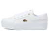 Picture of Lacoste Womens Ziane Platform 123 1 Cfa Sneaker, White/Gold Croc, 9 US - Size: 9