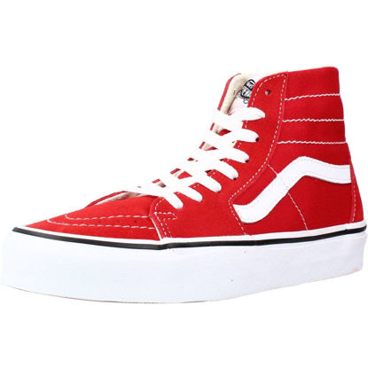 Picture of Vans Mens FU SK8 HI Tapered Racing RED/White Size 9 - Size: 9