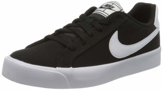 Picture of Nike Women's Court Royale Ac Canvas Sneaker, Black/White, 4.5 Child UK - Size: 6.5