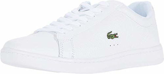 Picture of Lacoste Women's Carnaby Sneaker, Luxe White/Silver, 8.5 Medium US - Size: 8.5