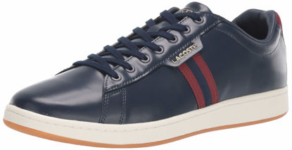 Picture of Lacoste Men's Carnaby Sneaker, Navy/Dark Red, 9.5 Medium US - Size: Medium