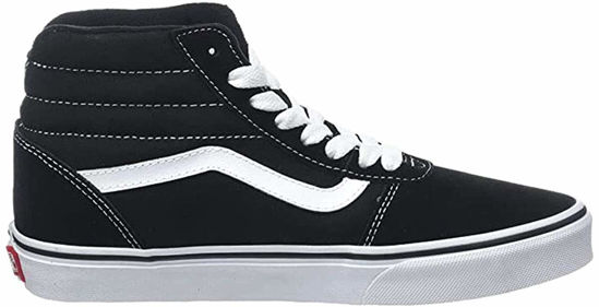 Picture of Vans Men's Hi-Top Trainers, Black Black White 187, 8 - Size: 8