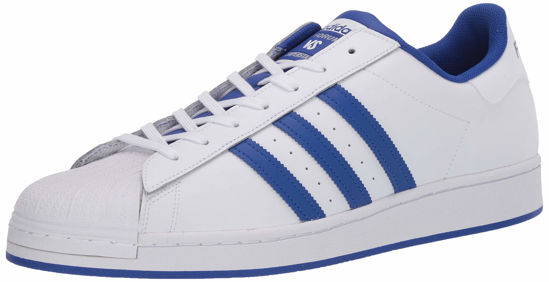 Picture of adidas Originals mens Superstar, White/Bold Blue/Granite, 4.5 - Size: 4.5