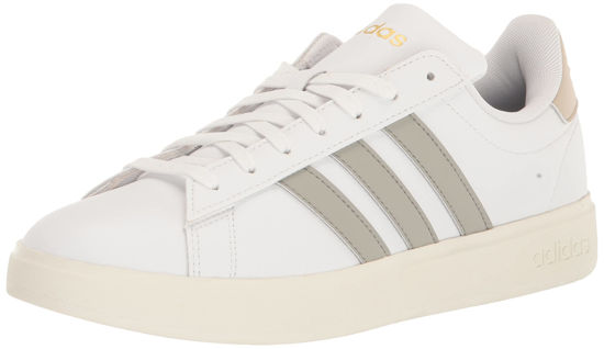 Picture of adidas Men's Grand Court 2.0 Sneaker, White/Silver Pebble/Wonder Beige, 11.5 - Size: 11.5