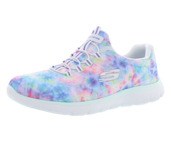 Picture of Skechers Women's, Summits - Looking Groovy Sneaker - Wide Width White Multi 6 W - Size: 6