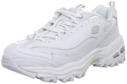 Picture of Skechers Sport Women's D'Lites Lace-Up Sneaker, White/Silver, 8.5 M US - Size: 8.5